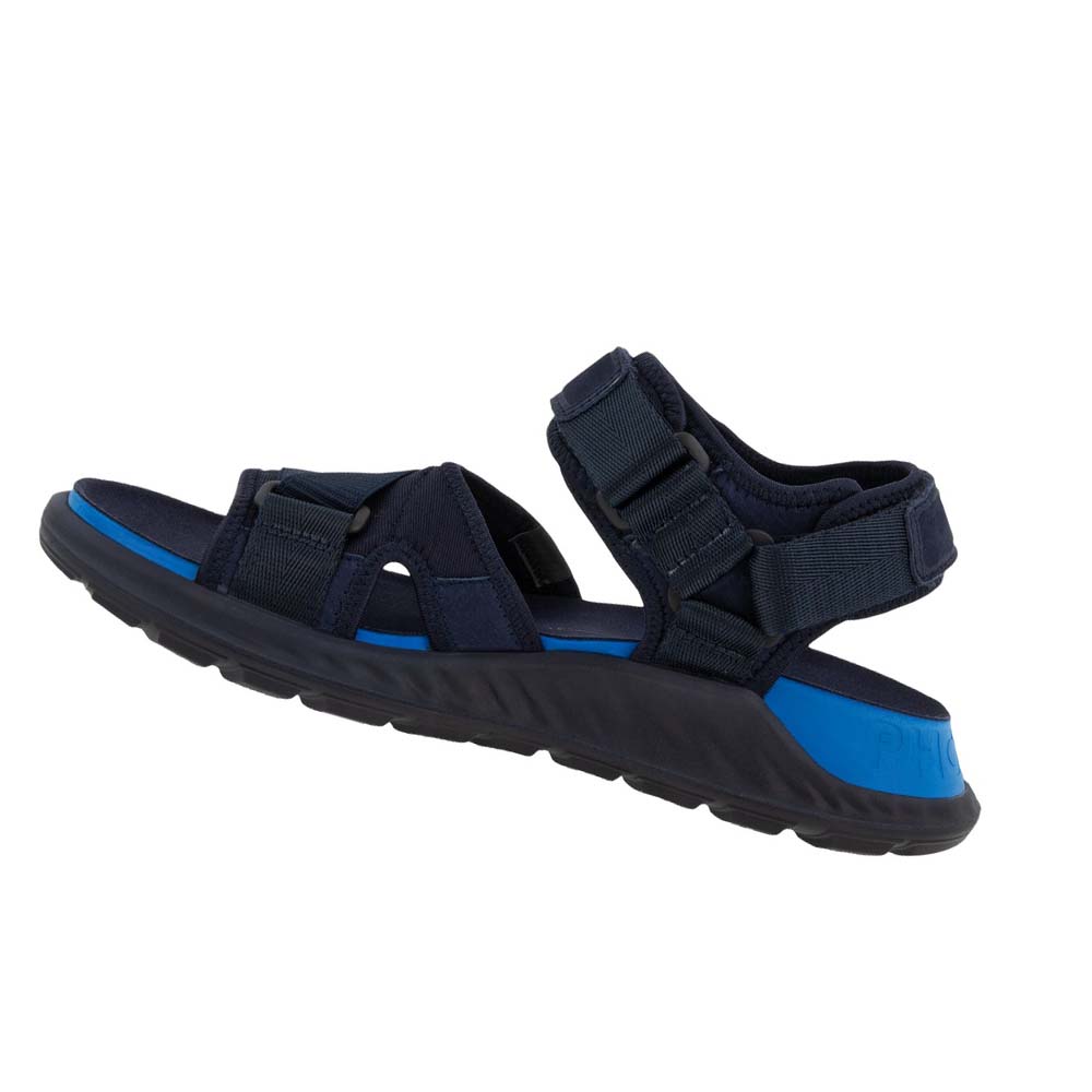 Men's Ecco Exowrap 3strap Sandals Blue / Blue | Canada 588VRW